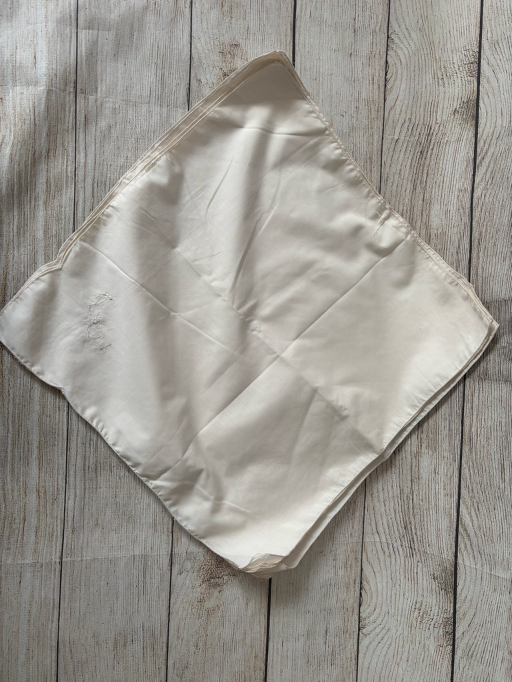 Cloth Embroidered Napkins, cream, set of 8, NEW